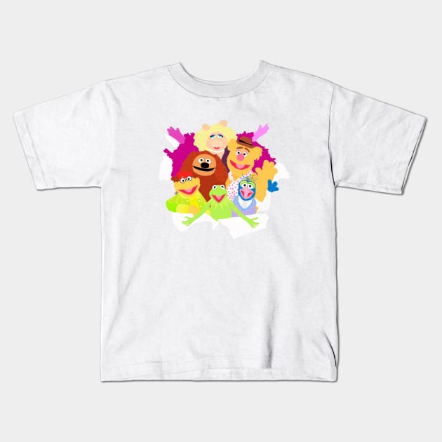 Muppet Burst Kids T-Shirt by reesejl